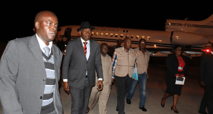 Dr Goodluck Jonathan arrives Zambia