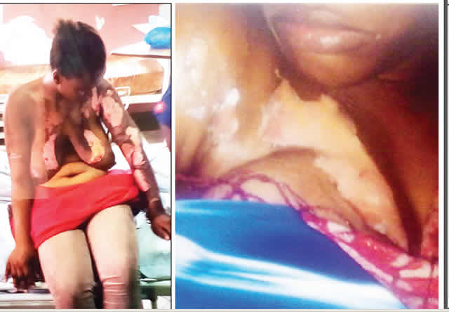 House wives bathe each other with hot water