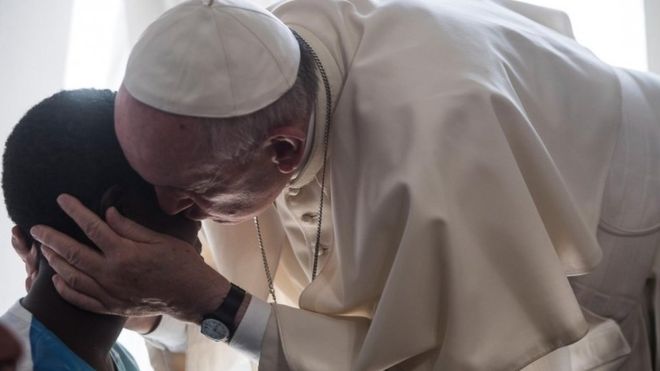 Pope Francis makes surprise visit to former prostitutes