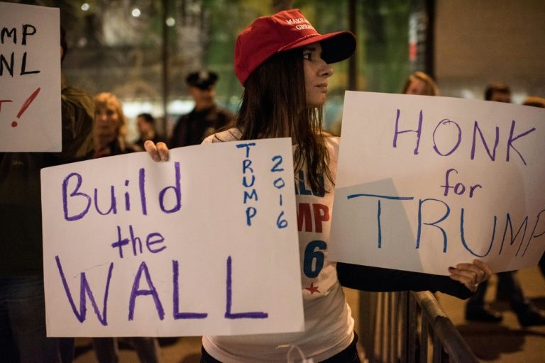 Build the wall says Trump supporters