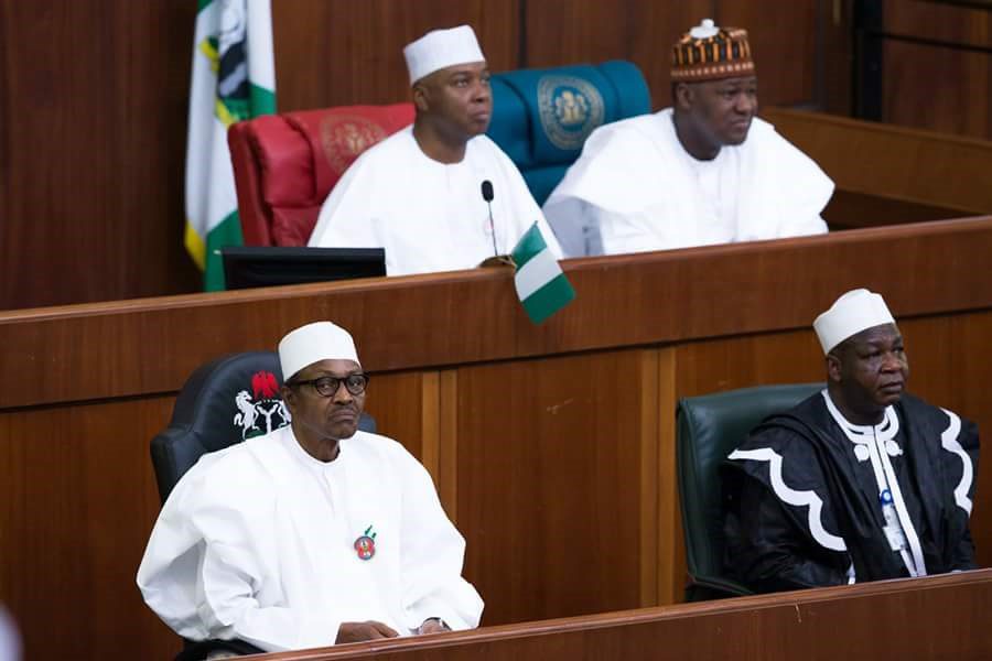 Buhari iat the Nastional Assemby