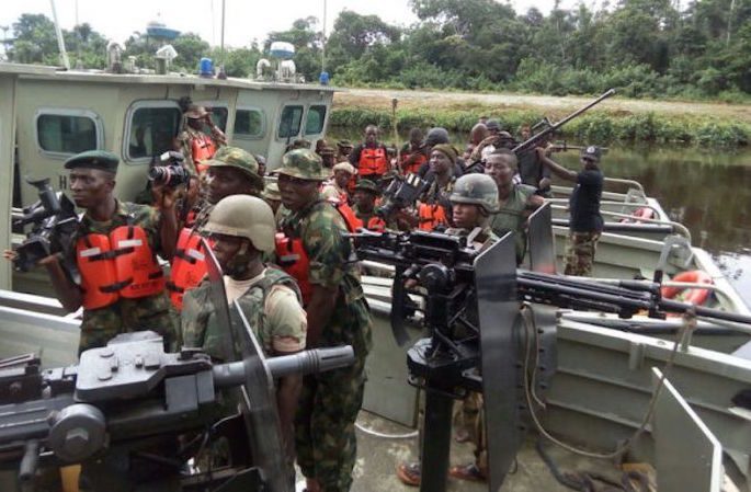Nigerian troop in Niger Delta
