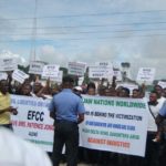 Protests at EFCC over Patience Jonathan