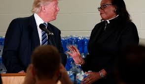 Pastor interrupts Trump to stop him from attacking Clinton in church