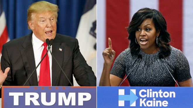 Trump takes aim at First Lady Michelle Obama