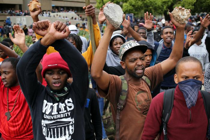 Protesters and police clash at South African student demonstration