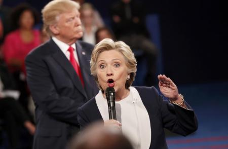 Trump and Clinton on Presidential debate