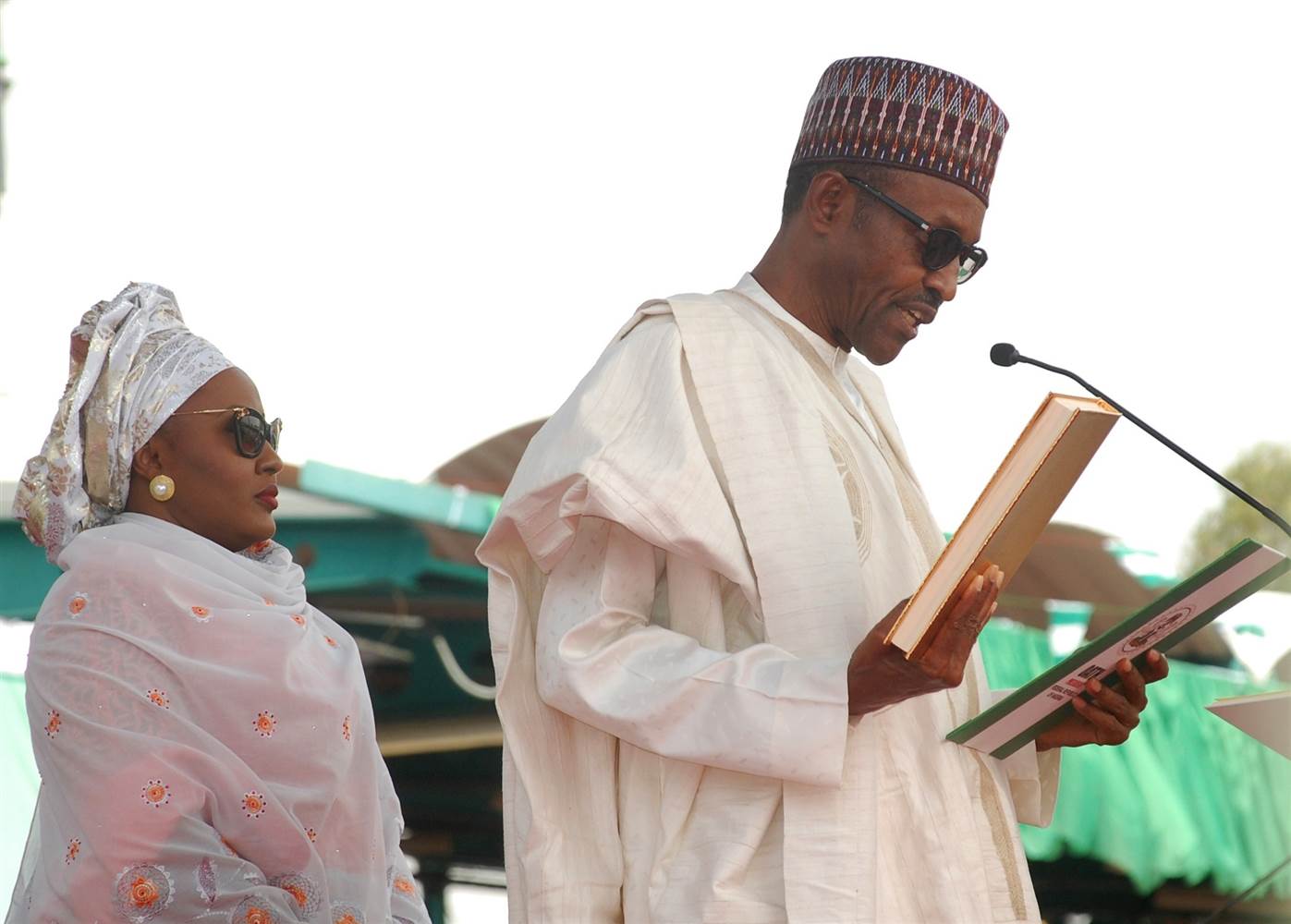Aisha Buhari and Husband Buhari