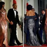 MICHELLE OBAMA 12K VERSACE FOR FINAL STATE DINNER