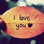 I love you