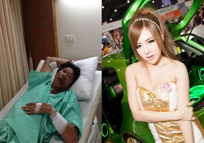Thai model causes 9 car pile up accident
