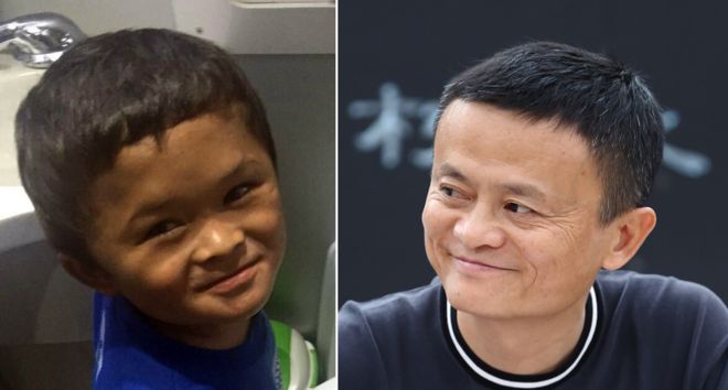 The little boy who looks like one of Chinas richest men