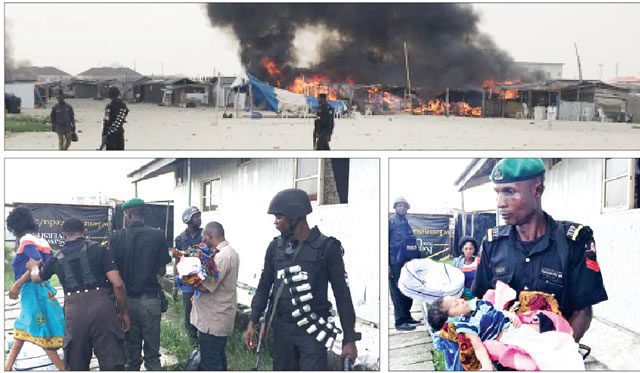 Yoruba Egun youths clash in Lekki burn 200 structures