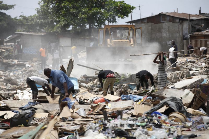 Demolished Lagos Slums adds 300000 to the Mega Citys homeless