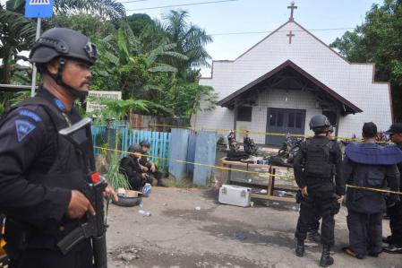 Indonesian police arrest five after church attack