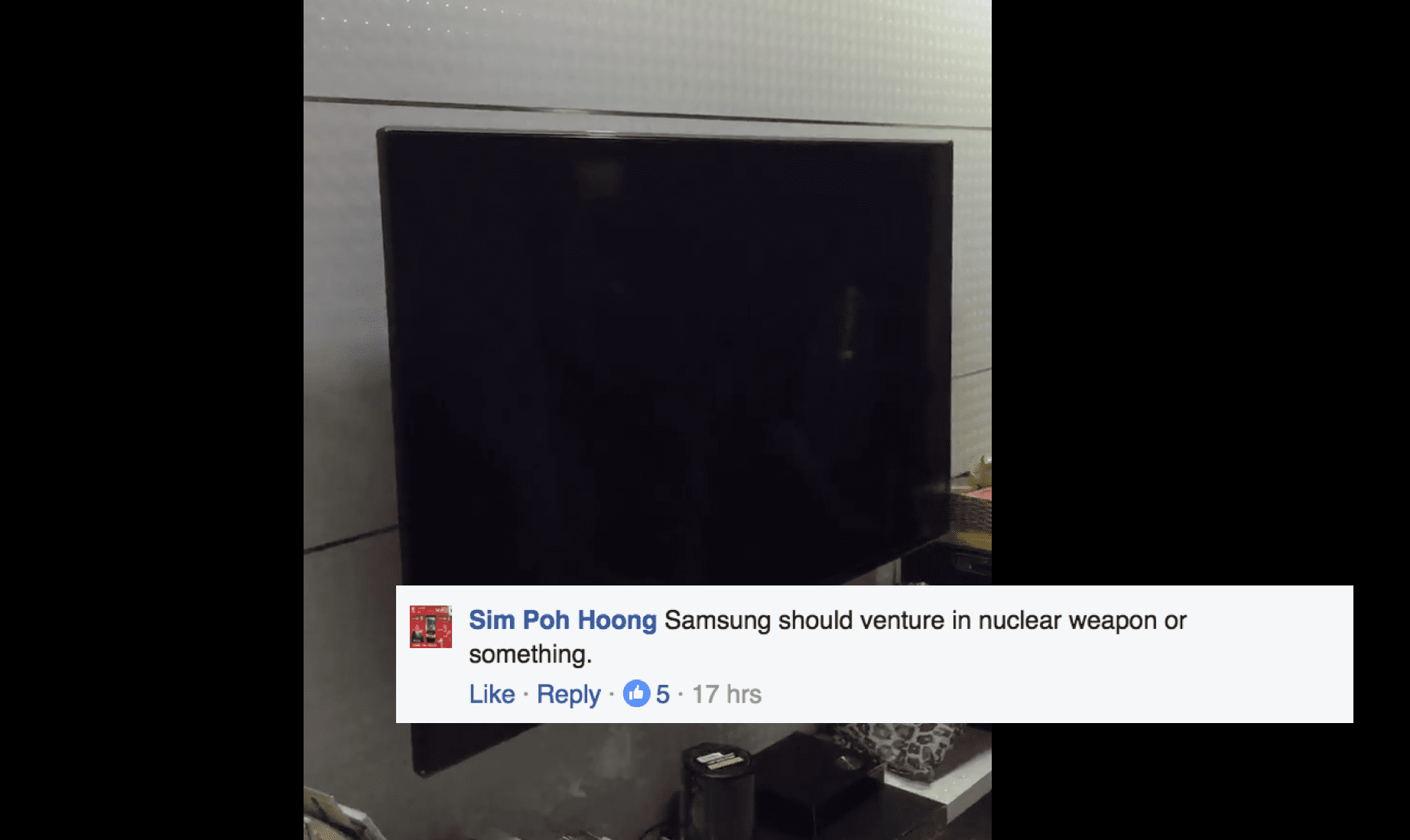 Samsung TV in Singapore caught on video producing smoke