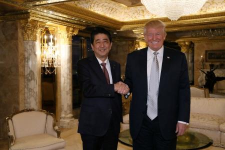 Japans PM Abe meets Trump says confident can build trust