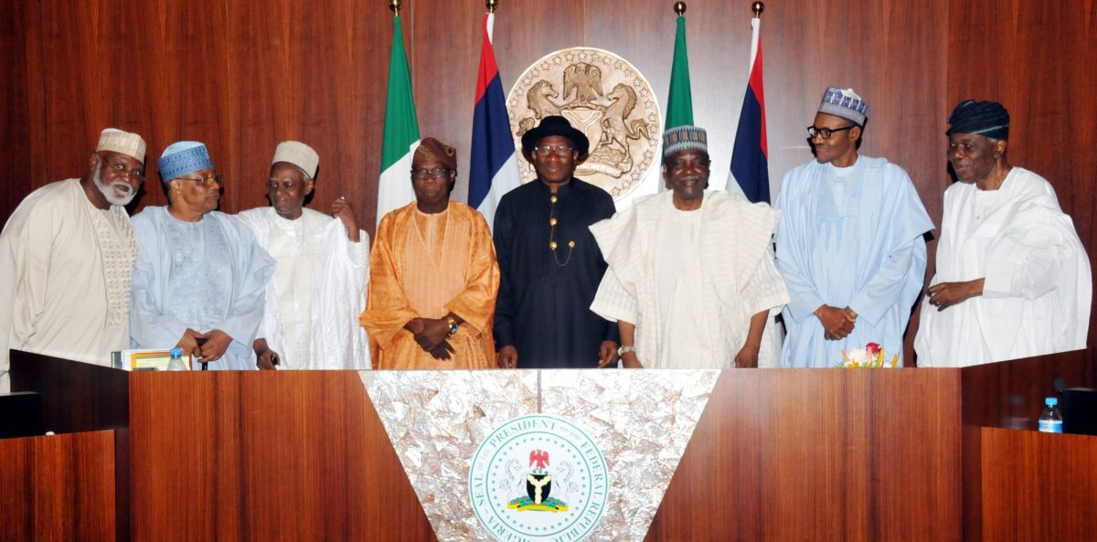 Past Nigerian heads of states Goodluck Jonathan