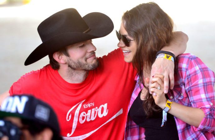 Mila Kunis and Ashton