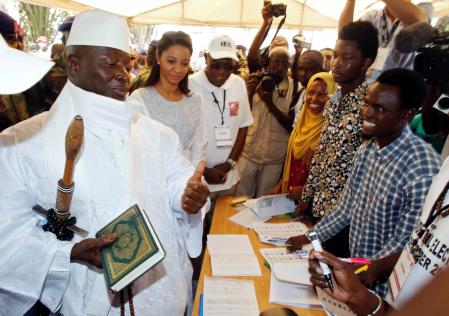 Gambians celebrate after voting out billion year leader