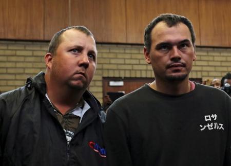 White South African men accused of forcing black man into coffin denied bail