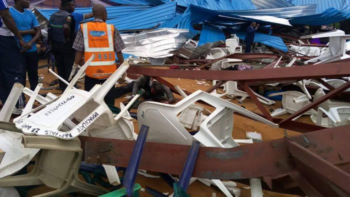PHOTOS Church building collapses in Akwa Ibom