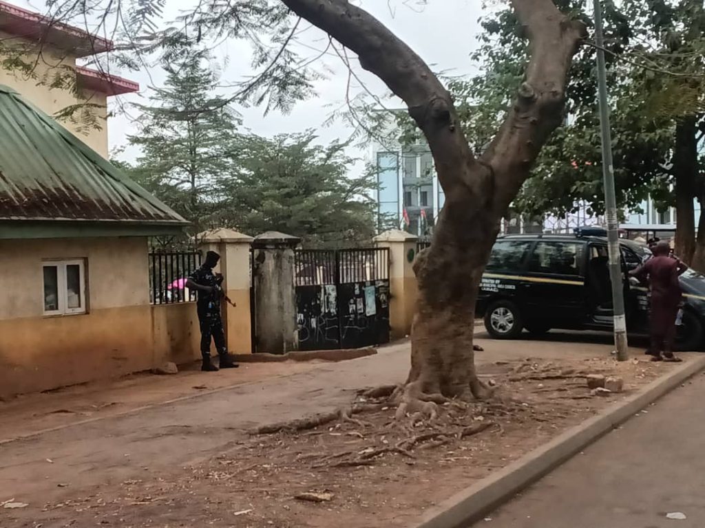 Labour Party Abuja secretariate with heavy security presence