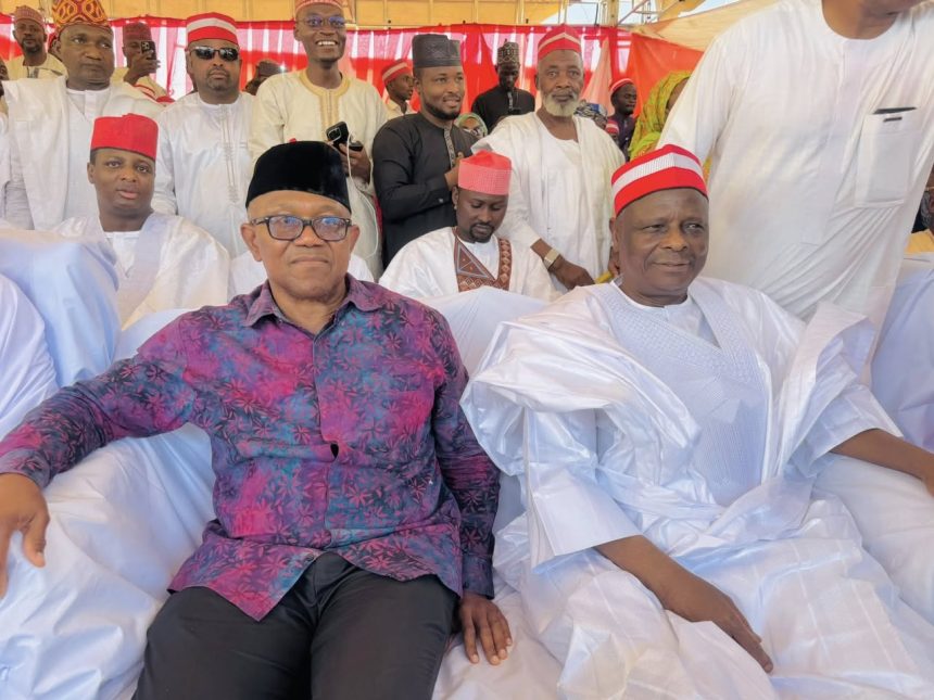 Peter Obi and Kwankwaso in Kano
