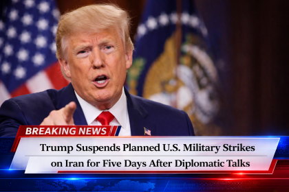 Trump Suspends Planned US Military Strikes on Iran for Five Days After Talks