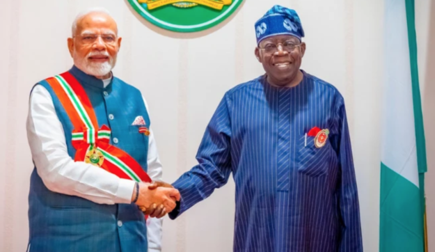 President Bola Tinubu and India Prime Minister Narendra Modi