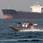 Iranian Navy soldiers at an armed speed boat in Persian Gulf near the strait of Hormuz about 1320km 820 miles south of Tehran April 30 2019