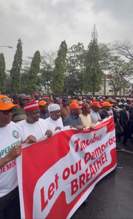 ADC Leaders Lead Occupy INEC protest