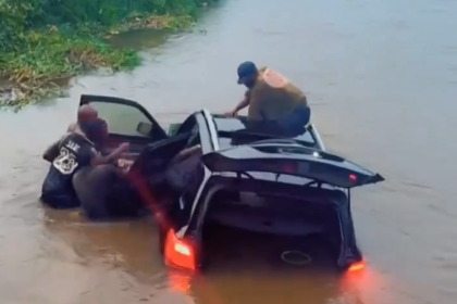 Distressed Driver Refuses Rescue After Plunging Car Into River in Edo