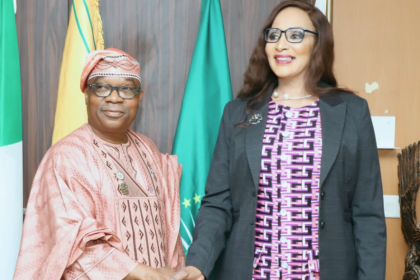Minister of State, Sola Enikanolaiye and Foreign Affairs Minister, Bianca Odumegwu Ojukwu
