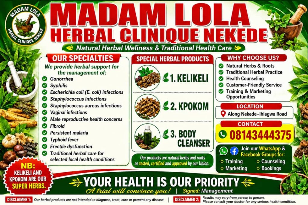 Madam Lola Herbal Clinique Promotes Natural Wellness in Nekede 2 IMG 20260706 WA05391