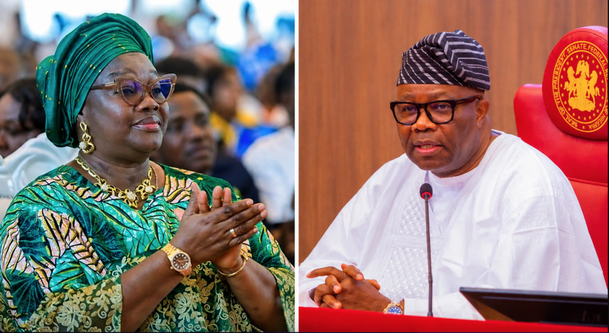 Allegations trail Akpabio’s wife over reported unholy access to Senate chamber