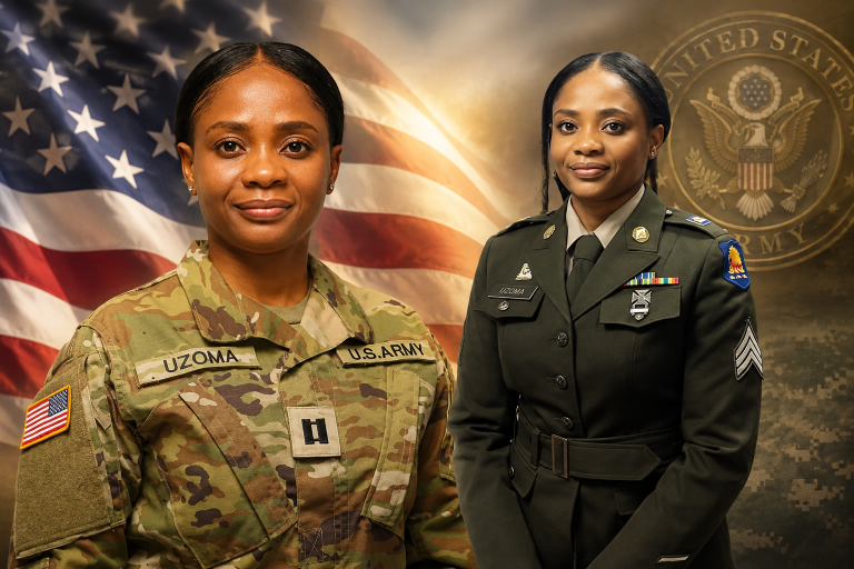 Nigerian Doctor Chi Uzoma Promoted to U.S. Army Captain