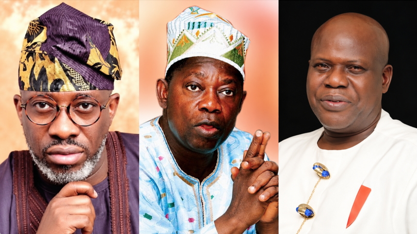 Sowunmi on the left, Abiola in the centre, and Richard Odusanya